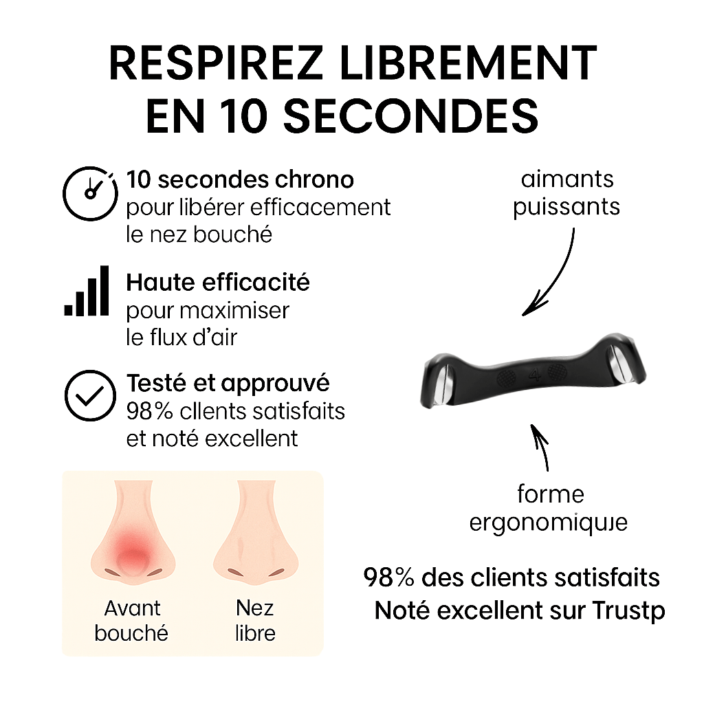 Bandes Nasales Magnétiques - BreatheUp